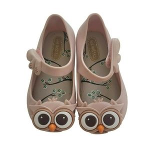 Mini Melissa Pink Owl Shoes